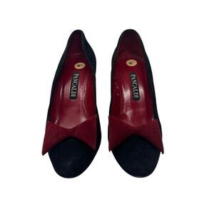 Pancaldi Vintage Heels Suede Neiman Marcus Made in Italy Womens‎ 8.5 AA
